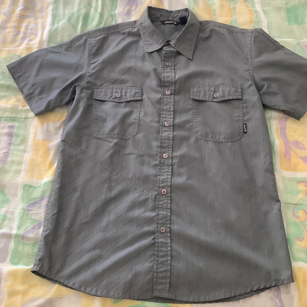 Element Gray Button Down, Size Medium